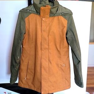 Burton Women's Jet Set Insulated Jacket- Small Brown and Green